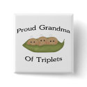 Grandma Of Triplets buttons