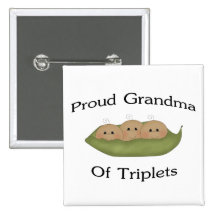 Grandma Of Triplets Button
