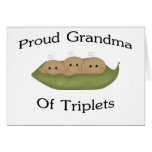 Grandma Of Triplets Card