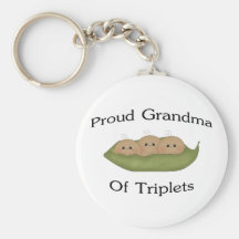 Grandma Of Triplets Key Chains