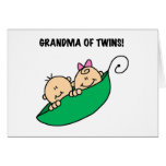 Grandma of Twins Peas in a Pod Tshirts and Gifts Card