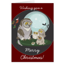 Grandma Owl Storytelling Christmas Card
