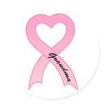 Grandma Pink Ribbon Sticker