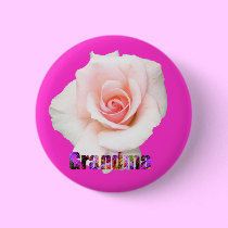 Grandma Pink Rose buttons