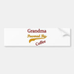 Grandma Powered By Coffee Bumper Stickers