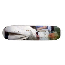 Grandma Sewing Skateboard Deck