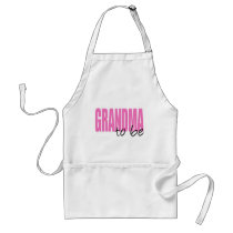 Grandma To Be (Pink Block Font) Apron