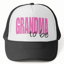 Grandma To Be (Pink Block Font) Mesh Hat