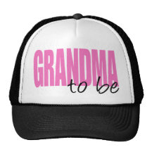 Grandma To Be (Pink Block Font) Mesh Hat