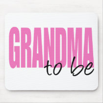 Grandma To Be (Pink Block Font) Mouse Pads