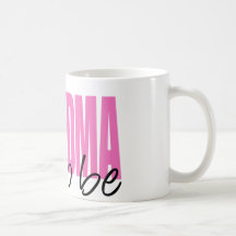 Grandma To Be (Pink Block Font) Mugs