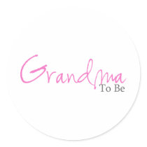 Grandma To Be (Pink Script) Stickers