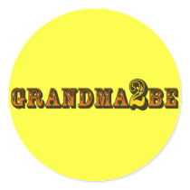 Grandma To Be Round Stickers