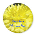 Grandma We Love You! magnet Dahlia Flower