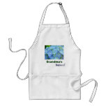 Grandma's Bakery! apron Blue Hydrangea Flowers