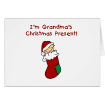 Grandma's Christmas Present Tshirts and Gifts Greeting Cards