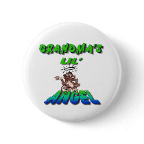 GRANDMAS LIL ANGEL GREEN w/monkey Buttons