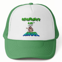 GRANDMAS LIL ANGEL GREEN w/monkey Trucker Hat