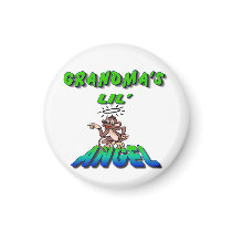GRANDMAS LIL ANGEL GREEN w/monkey Magnets