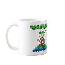 GRANDMAS LIL ANGEL GREEN w/monkey Mugs