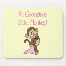 Grandma's Little Monkey - Pink T-shirts and Gifts Mousepad