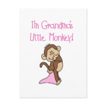 Grandma's Little Monkey - Pink T-shirts and Gifts Post Card
