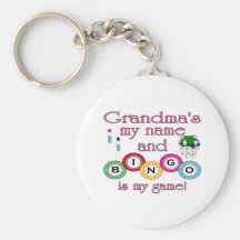 Grandmas my name Bingo is my game Key Chain