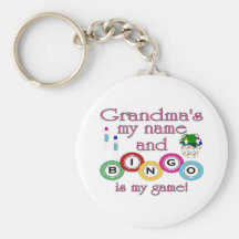 Grandmas my name Bingo is my game Key Chains