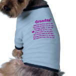 Grandma's Poem pet clothing