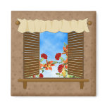 Grandmas window flower box magnet