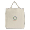 Grandmother Flower Wreath Embroidered Bag embroidered bags