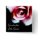 Grandmother of the Groom Pink Rose I.D. Button