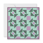 Grandmother's Puzzle in Green and Lavender Announcements