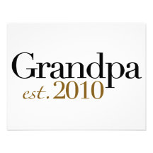 Grandpa Est 2010 Custom Announcement