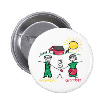 Grandpa Grandma & Me Pinback Buttons