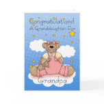 Grandpa New Baby Girl Congratulations cards