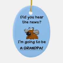 Grandpa News Christmas Tree Ornament