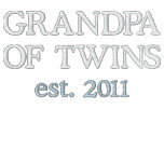 GRANDPA OF TWINS est. 20XX [Add Your Year] embroidered shirts