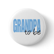 Grandpa To Be (Blue Block Font) Button