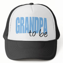 Grandpa To Be (Blue Block Font) Mesh Hat