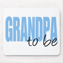 Grandpa To Be (Blue Block Font) Mouse Pads