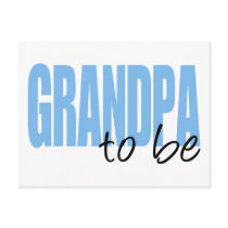 Grandpa To Be (Blue Block Font) Post Card