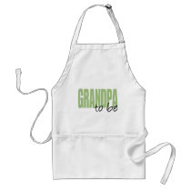 Grandpa To Be (Green Block Font) Aprons