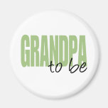 Grandpa To Be (Green Block Font) Fridge Magnets
