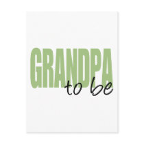 Grandpa To Be (Green Block Font) Postcard