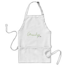 Grandpa To Be (Green Script) Aprons