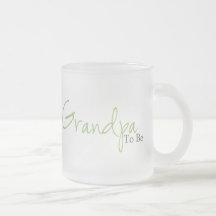 Grandpa To Be (Green Script) Mugs