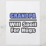 Grandpa...Will Spoil For Hugs Personalised Flyer