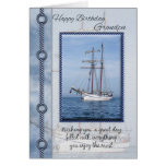 Grandpa Yacht Birthday Greeting Greeting Card
