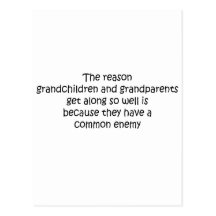 Grandparents and Grandchildren quote Postcard